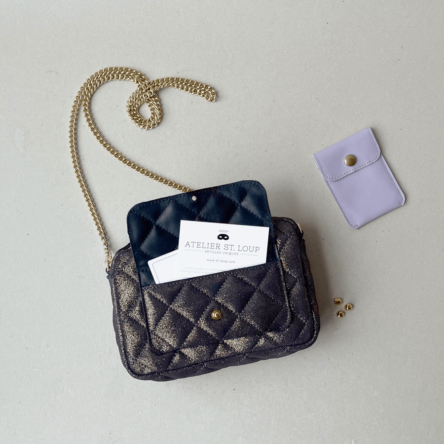 Sac XS matelassé chainette + poche